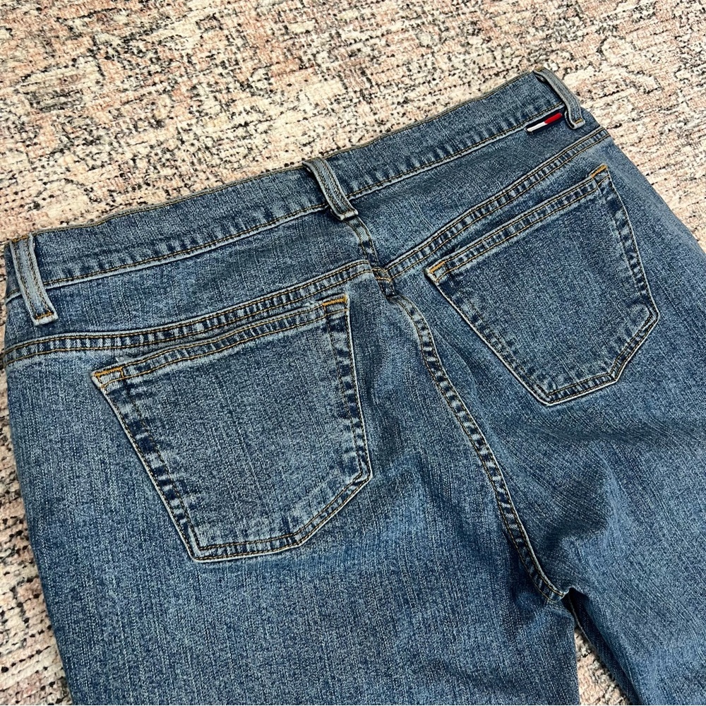 Vintage Y2K Tommy Hilfiger Super Low Rise Flare Stretch Jeans Womens Size 13 - Picture 7 of 15